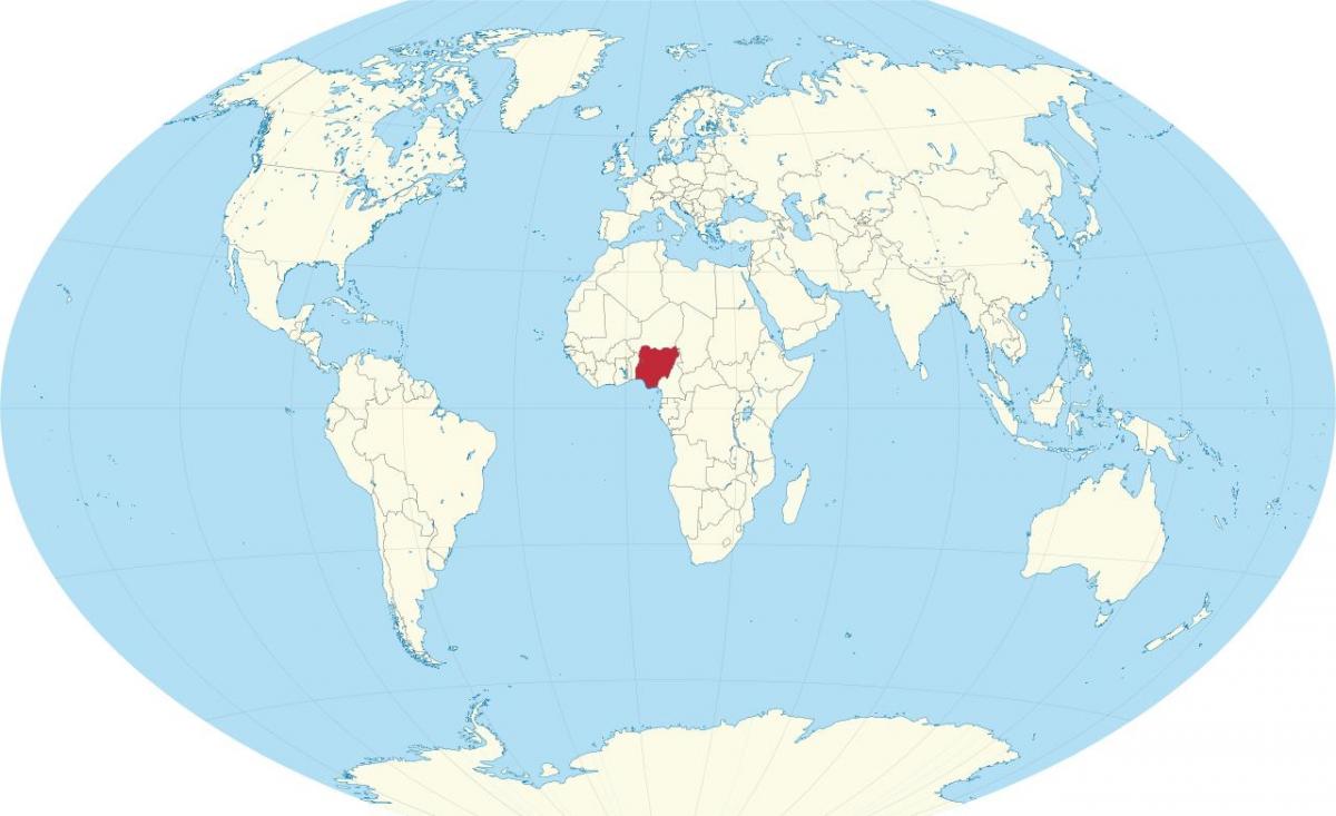 карта мира, показывающая Нигерии