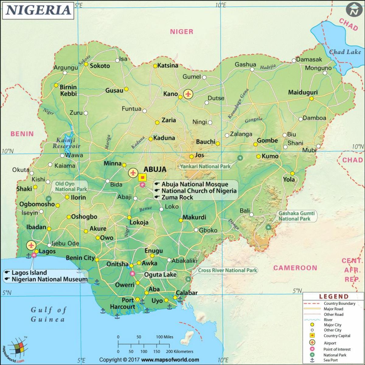 фотографии нигерийских карте