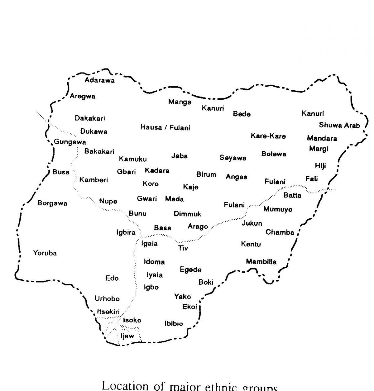 нарисовать карту Нигерии
