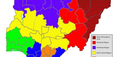 Нигерийская карта, показывающая Штаты