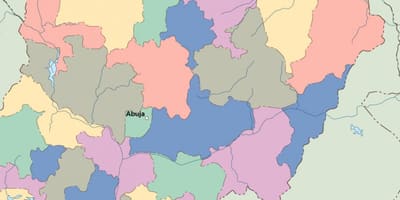 Карта редактируемые Нигерии