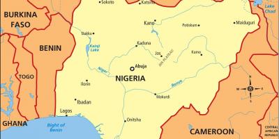 Нигерийская карта, показывающая Штаты
