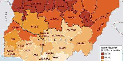 Карта Нигерии религии